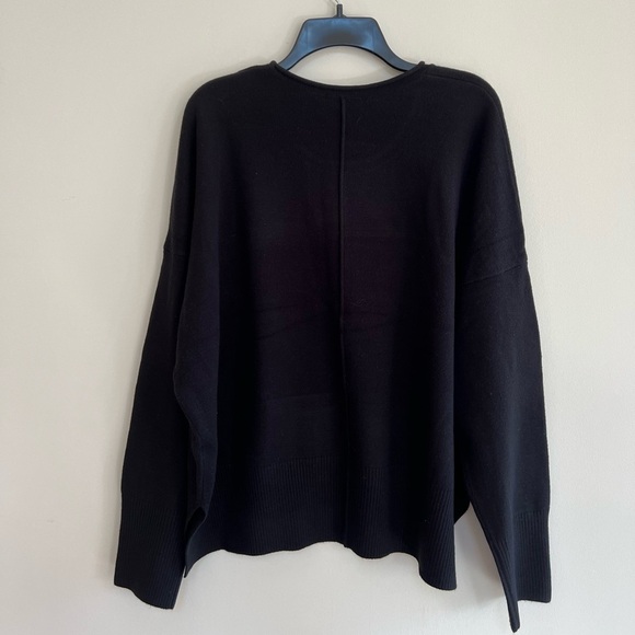 NWT French Connection Della Ribbed Sweater in Black, size XL - Picture 3 of 8